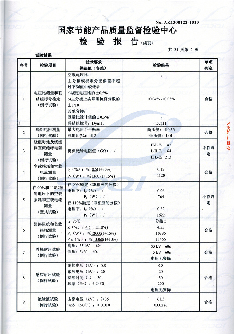高低压试验报告-S11-1250肃北肃北肃北油浸式变压器-2.jpg